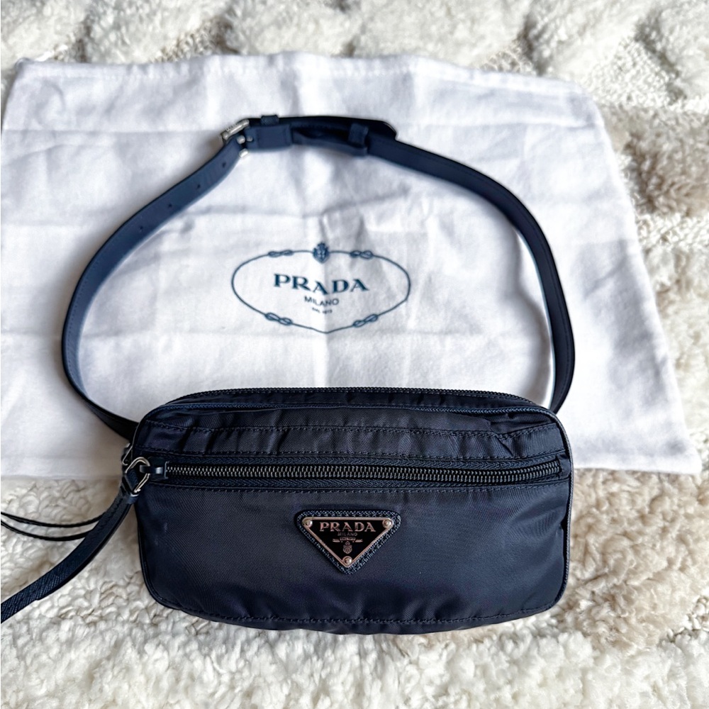 Authentic Prada Re Edition Nylon Triangle Logo Bl… - image 1